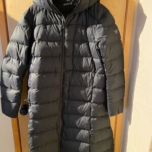 Black Puffer Coat with Hood